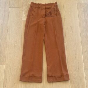 Sezane High-Waist Textured pants